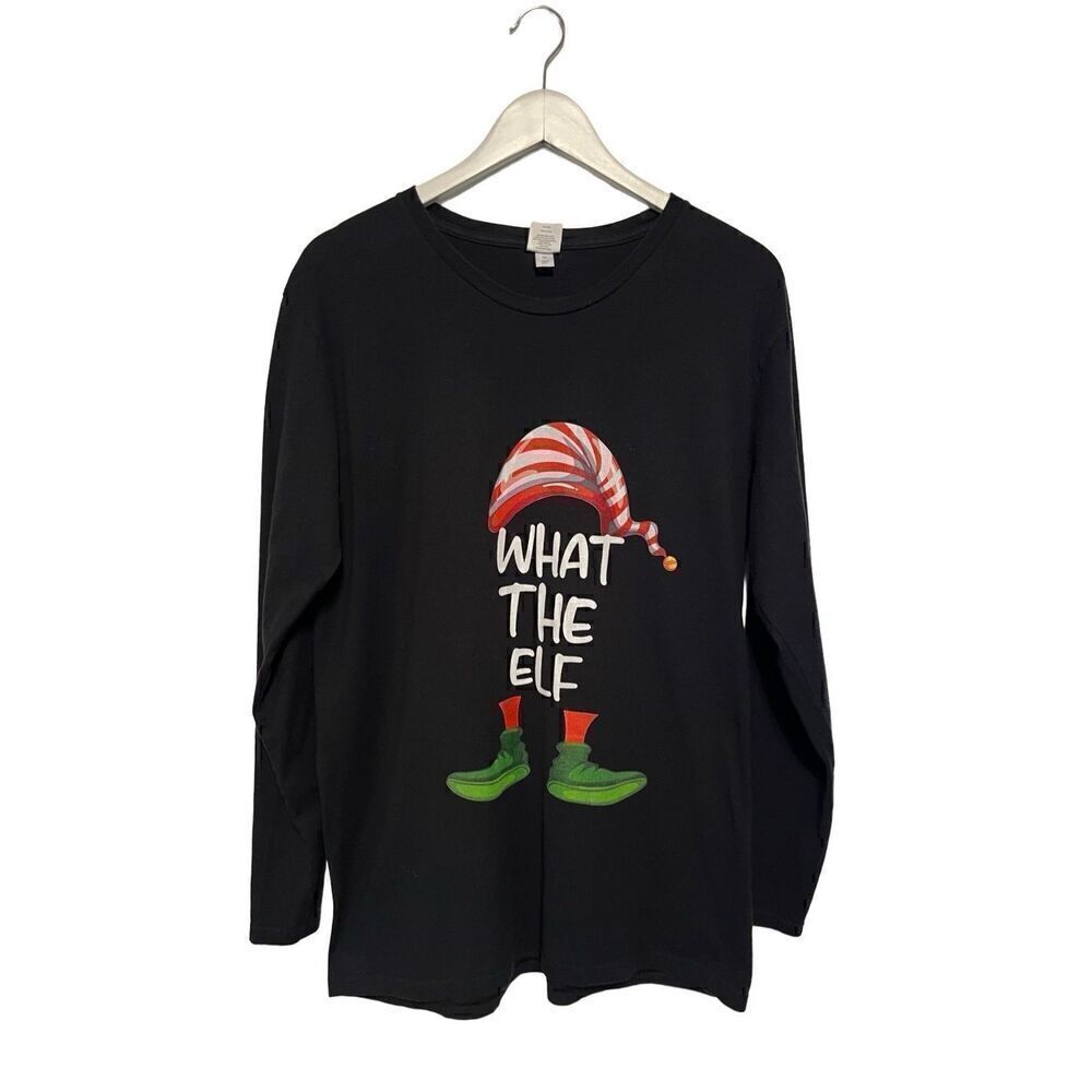 “What the Elf” long sleeve T - L 🙂3/$15